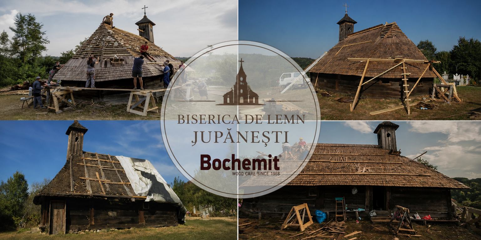 restaurare cladire patrimoniu biserica din lemn Bochemit